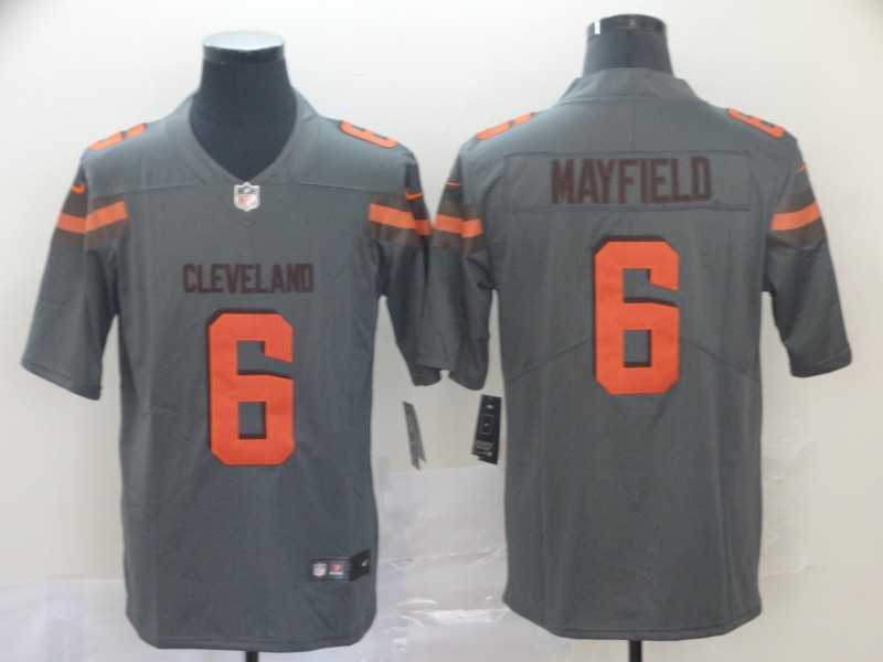 Nike Browns 6 Baker Mayfield Gray Inverted Legend Limited Jersey,We sell and wholesale Nike Browns 6 Baker Mayfield Gray Inverted Legend Limited Jersey on line form chian!